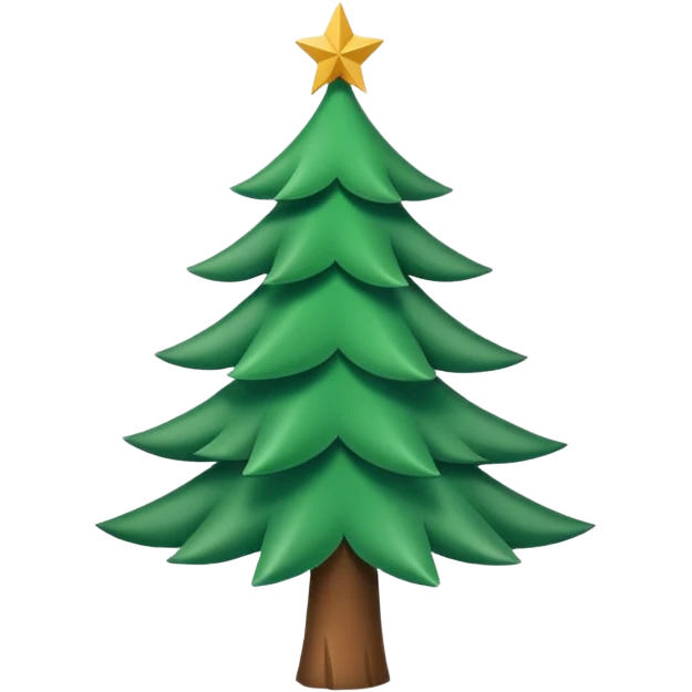 Fais le sapin plus petit, ancré dans du papier. Traits délicats. Logo pour réseaux sociaux. emoji