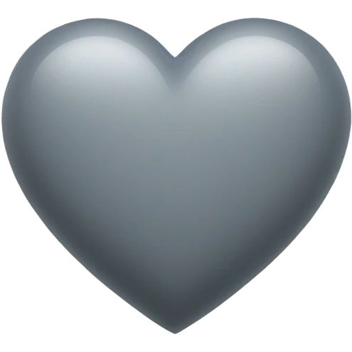 Grey heart emoji