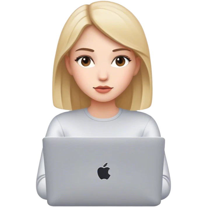 clean girl macbook productive emoji
