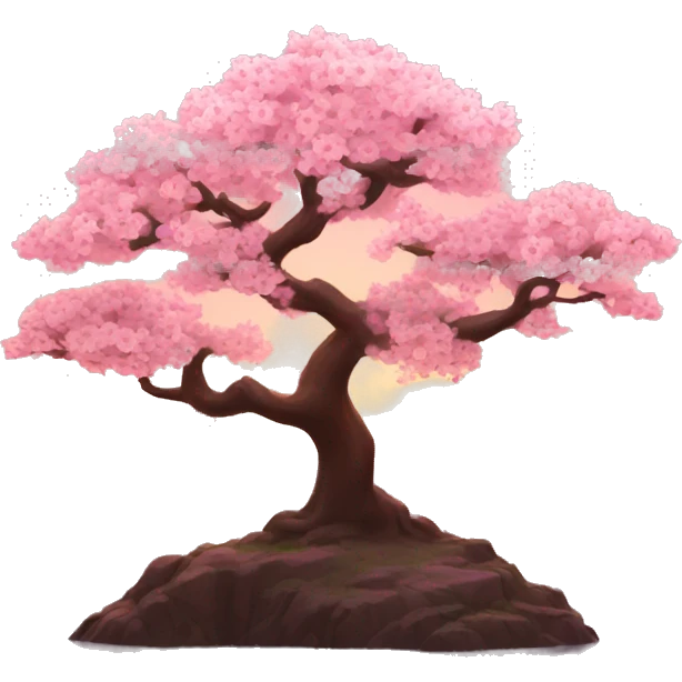 Cherry blossom sunset  emoji
