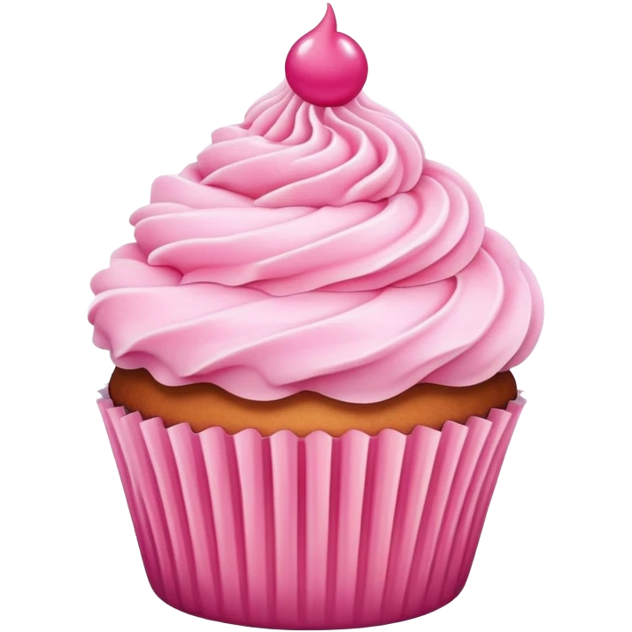 cupcake with pink icing emoji