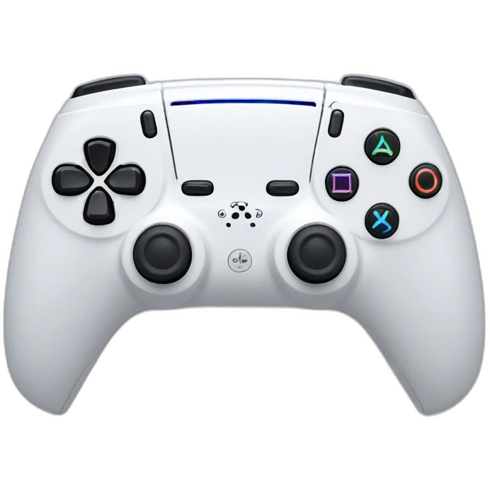 White Ps5 dualsence controller emoji