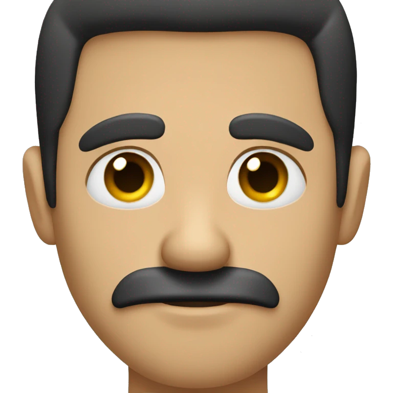 dark hair dark eyed man with short mustache thumbs up  emoji