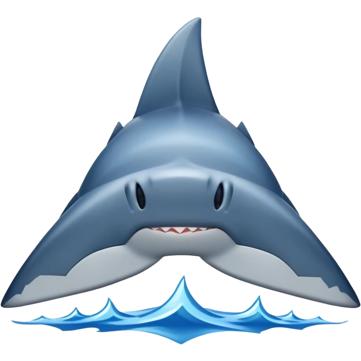 shark fin poking out above water emoji