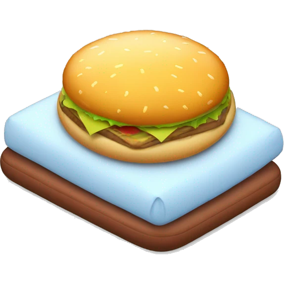 Hamburger sleeping with a ZzzzZzz on top of his head emoji