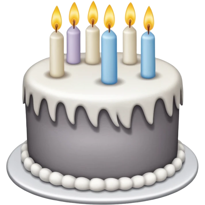 A birthday cake made with pigeon feather emoji
