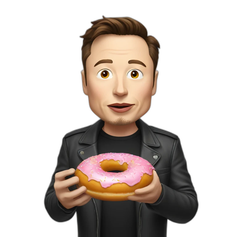 elon musk eating donut emoji