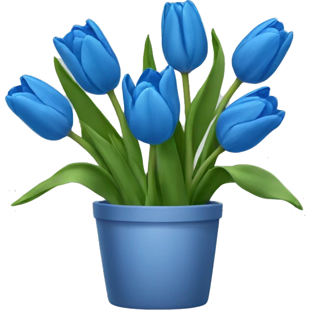 Tulipanes azules
 emoji