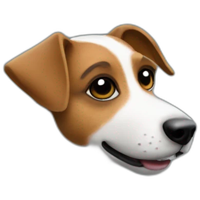 Jack Russell Dog driving emoji