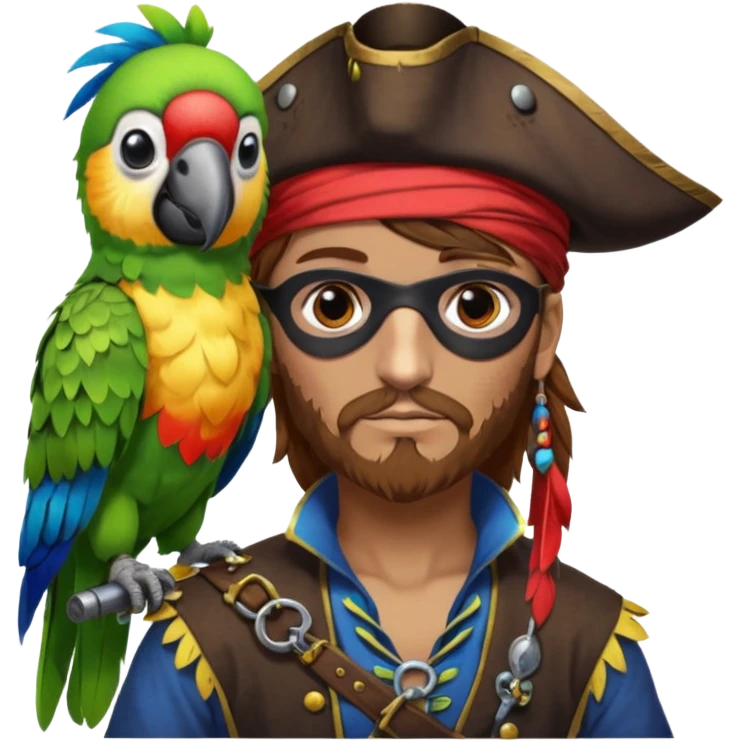 pirate and parrot emoji