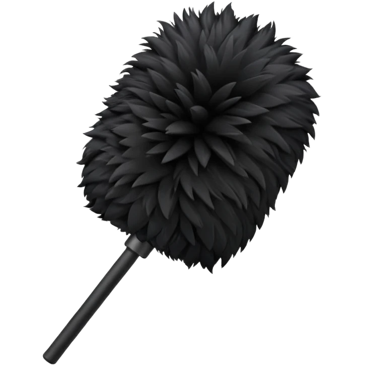 boom fluffy microphone with stick emoji