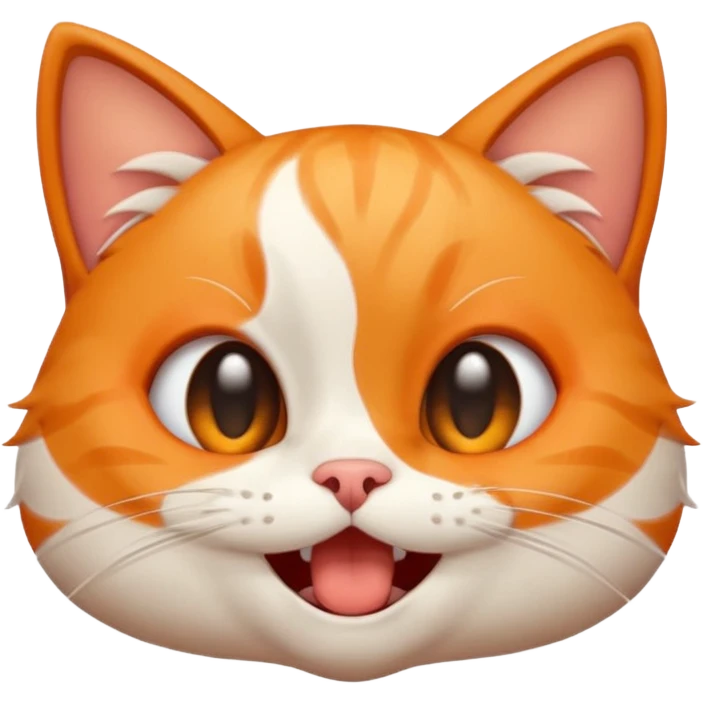 cat laughing and crying at the same time, expressive face, emoji style emoji