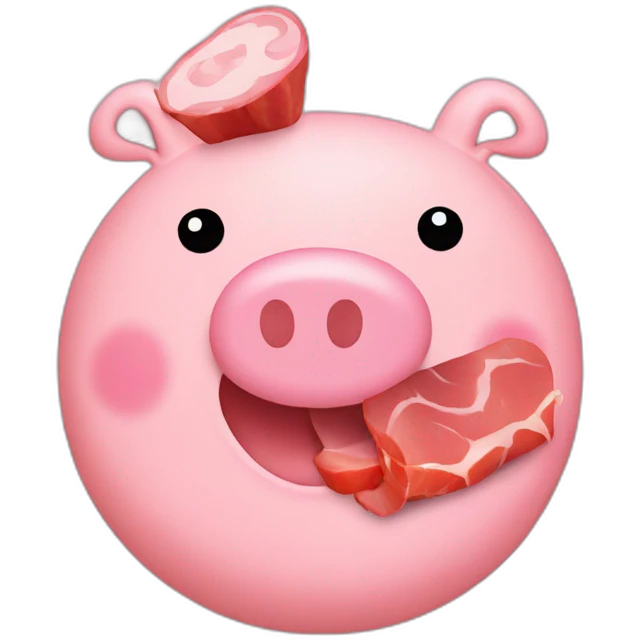 Peppa pig with ham emoji