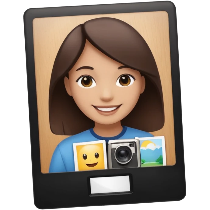 board with polaroid photo emoji
