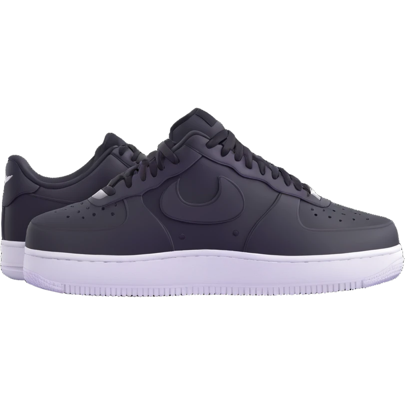 all black Nike Air Force 1 shoes emoji