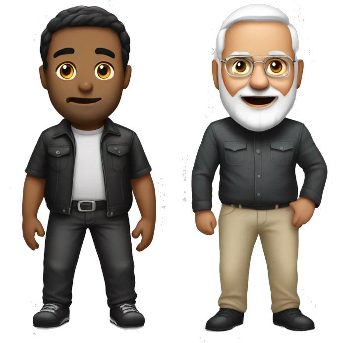 Modi and rock emoji