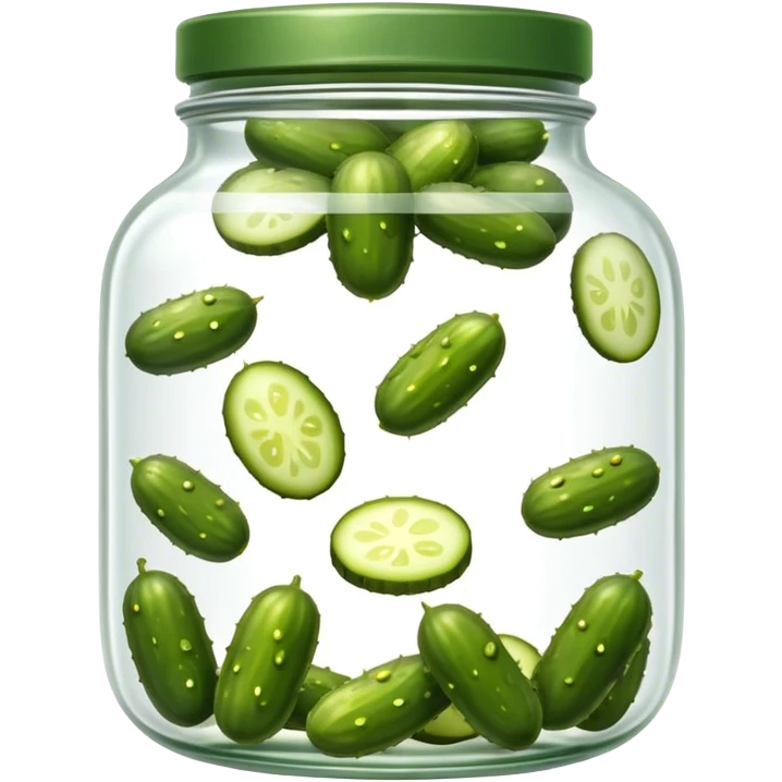 Pickle rounds in jar  emoji
