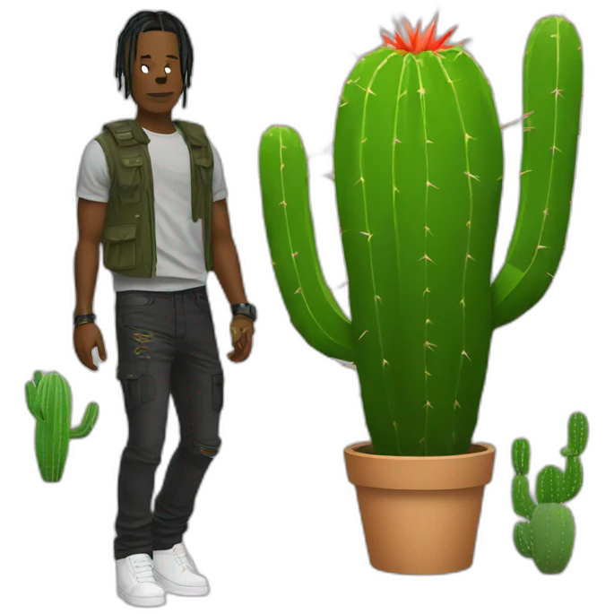 Travis Scott with cactus emoji