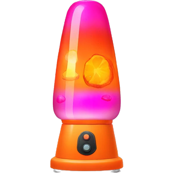 orange and pink lava lamp emoji