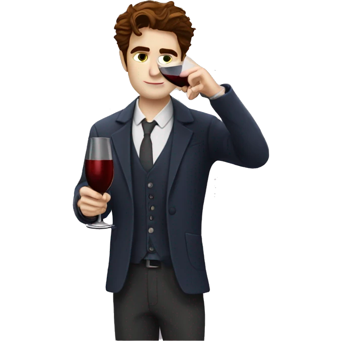 edward cullen drinking wine emoji