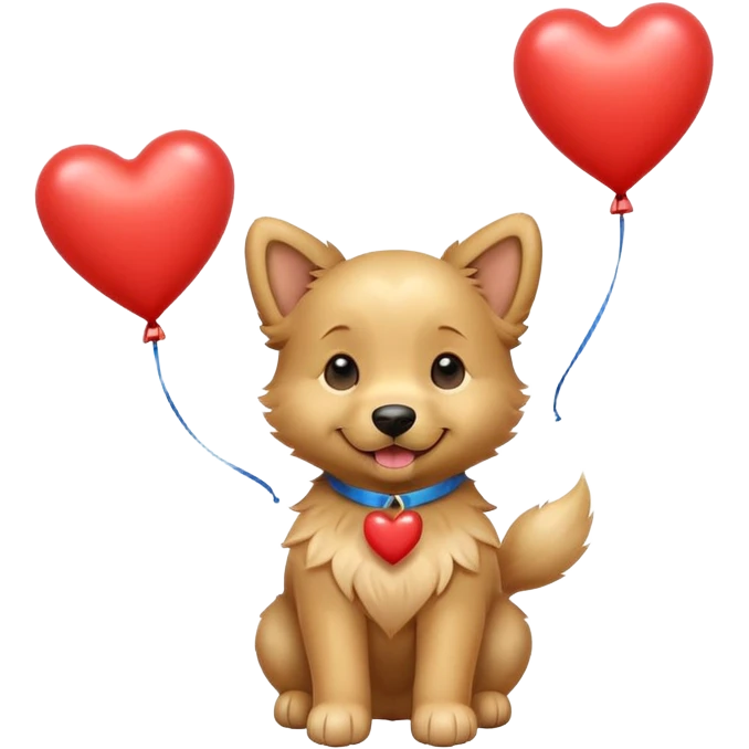 puppy in love emoji
