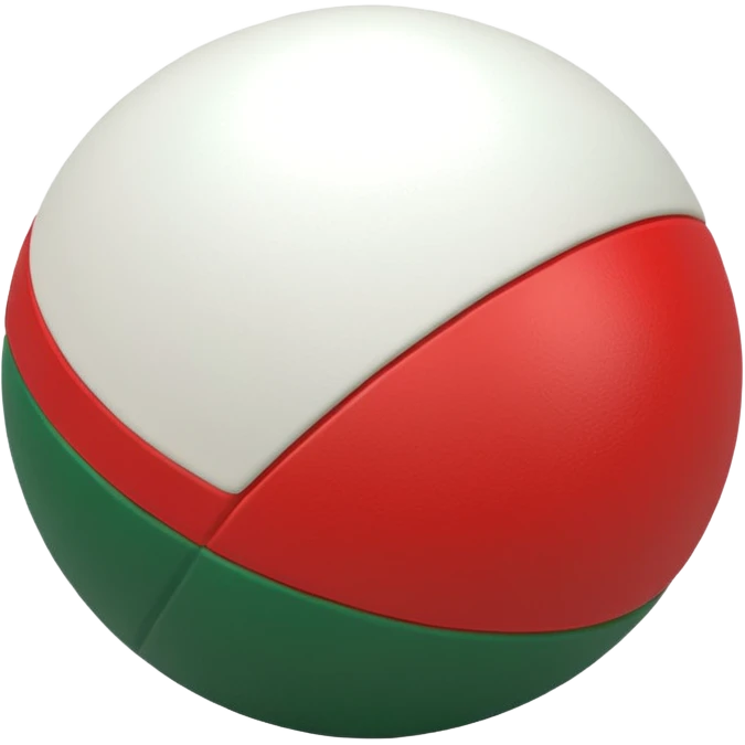 pilates ball with lines red white and green emoji