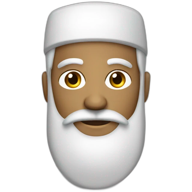 businessman wearing kufi white beard emoji