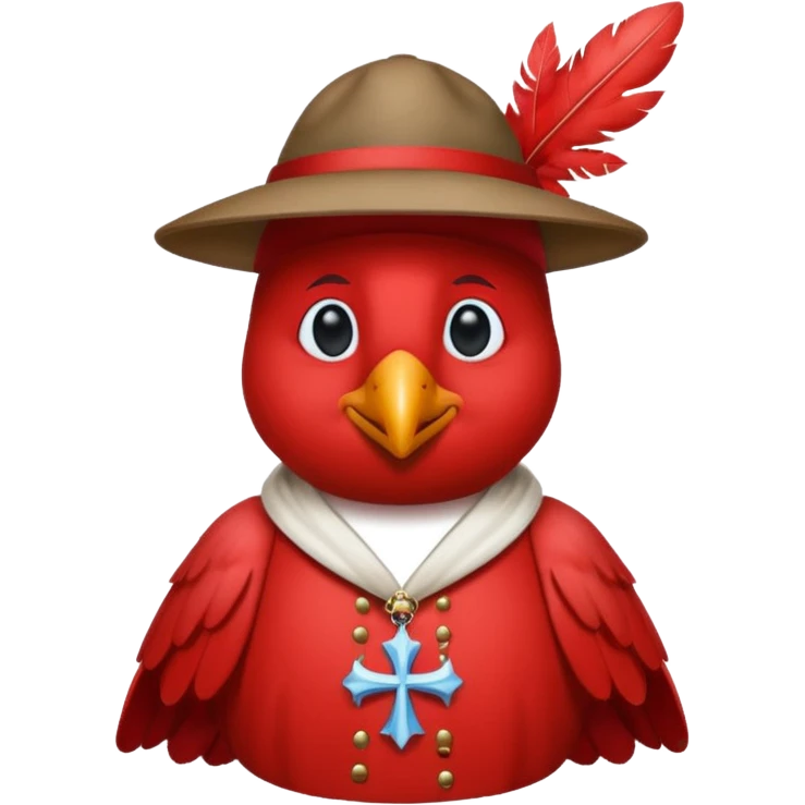Cardinal with CMC on hat with dove emoji
