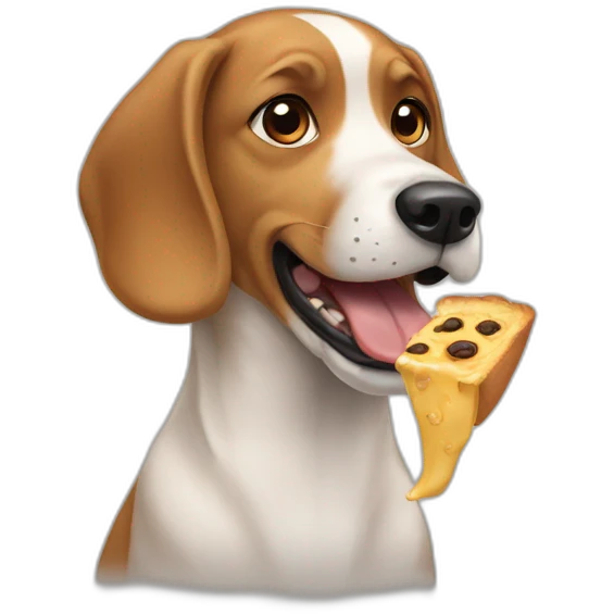 Dog eat food emoji