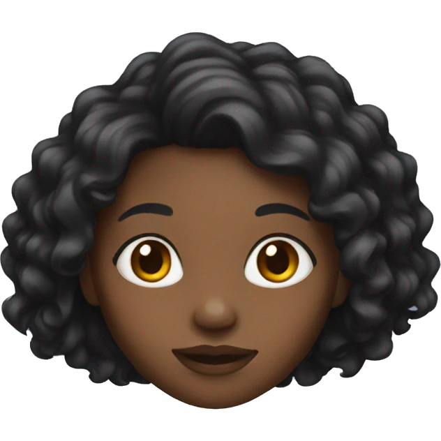 Black girl with long hair  emoji