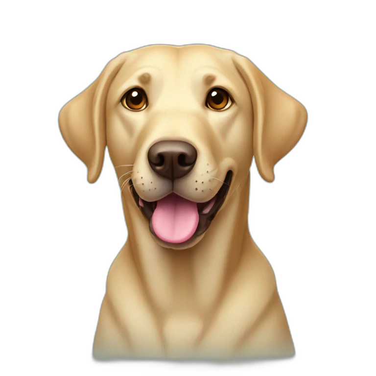 Labrador with his tongue out  emoji