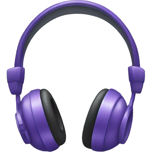 Headphone with forever emoji