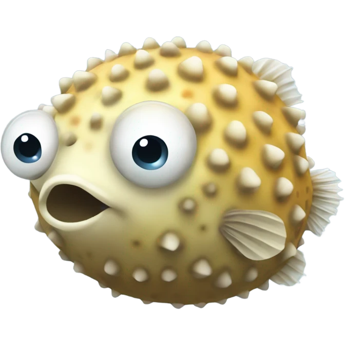 Pufferfish tired emoji