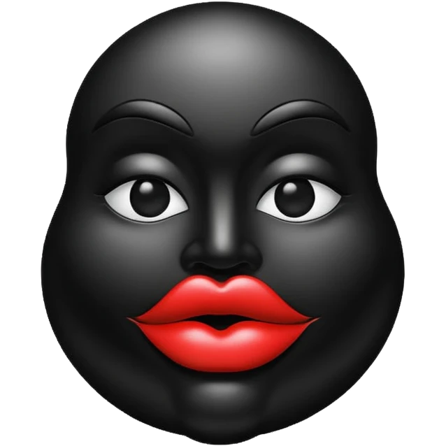 Kiss sign in black emoji