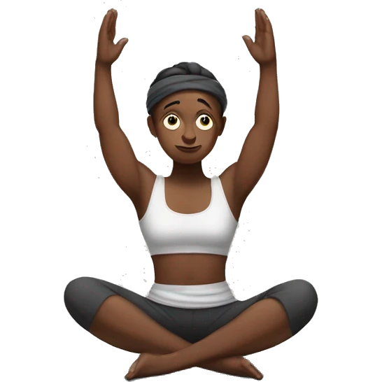 A worrier who is doing yoga emoji