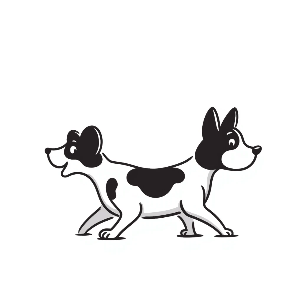 border collie dog, hand drawn doodle style emoji