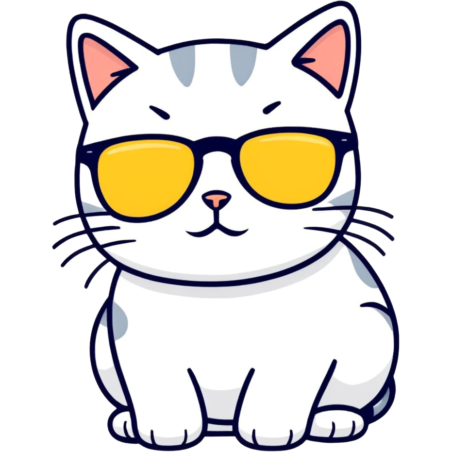 Cat with sunglasses emoji