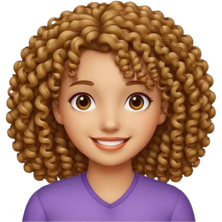 Menina cacheada emoji
