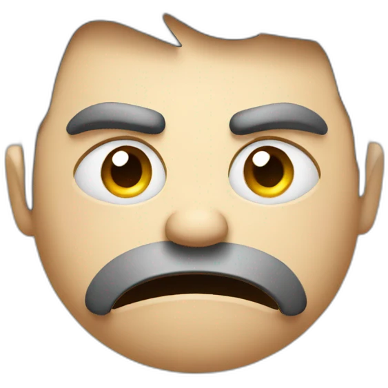 grumpy face with tension and stress emoji