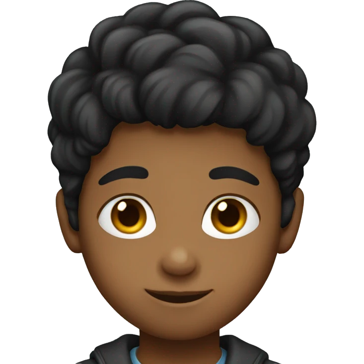 Kid with dark hair emoji