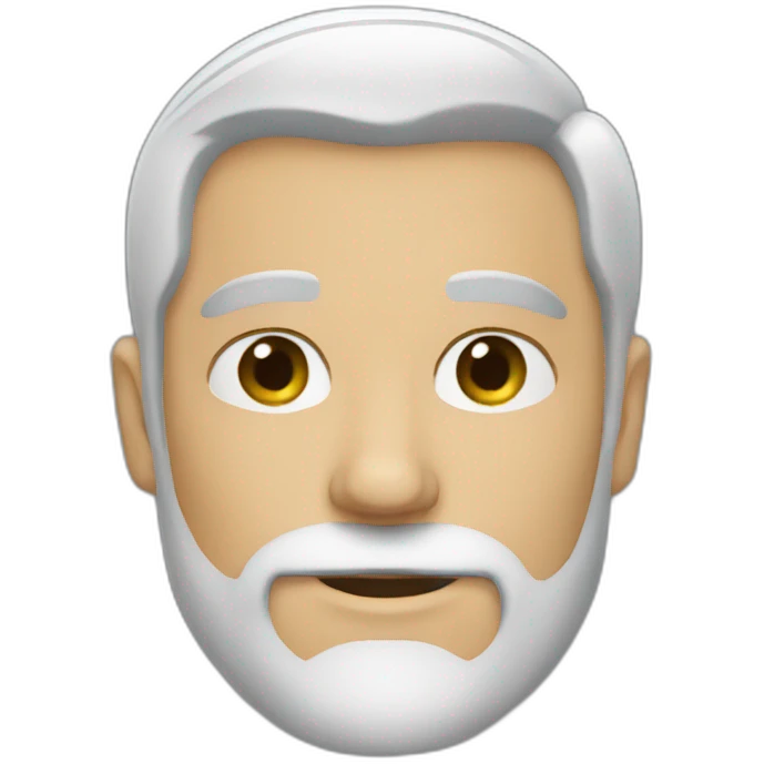 Forty white Man beard short hair emoji
