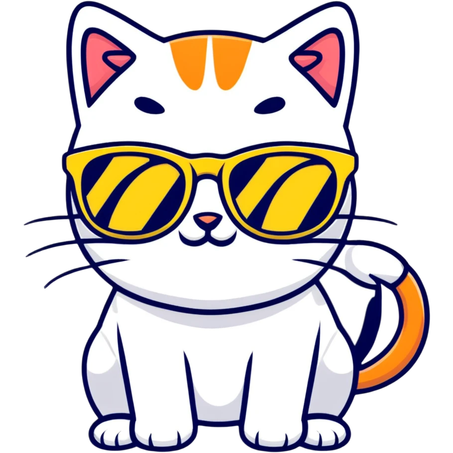 Cat with sunglasses emoji