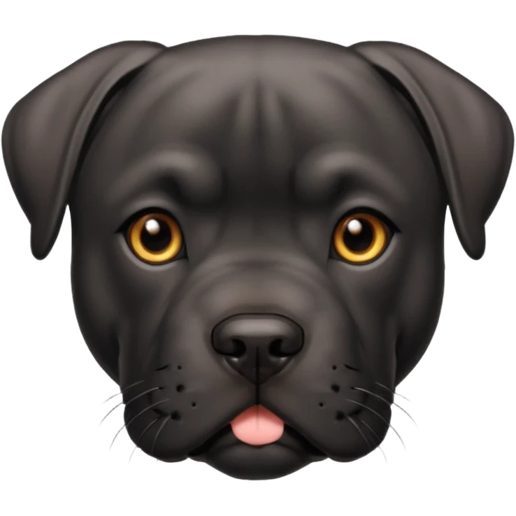 Black cane corso dog only face ( mini) emoji