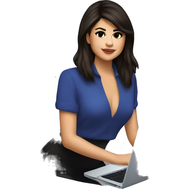 selena gomez on laptop emoji