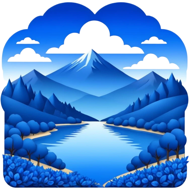 Royal Blue Aesthetic Scenery Deco emoji