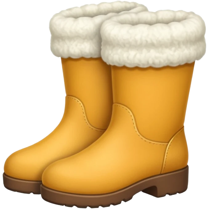 White felt boots emoji