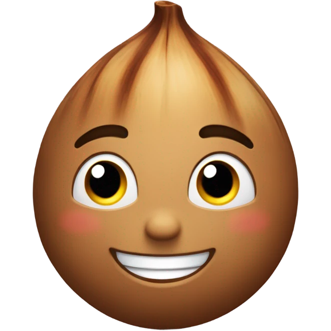Hazelnut smiling inlove emoji