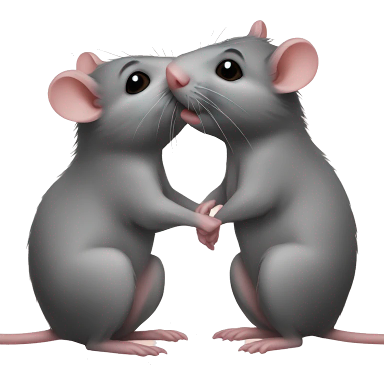 Rats kissing emoji