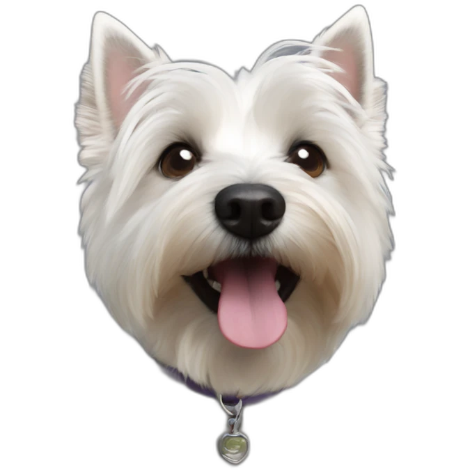 A 2 year old, light grey, westie-cairn cross, called Basil emoji