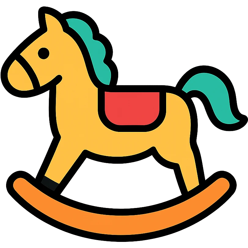 colored rocking horse icon emoji